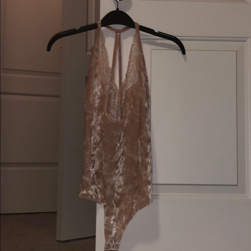 Express velvet bodysuit